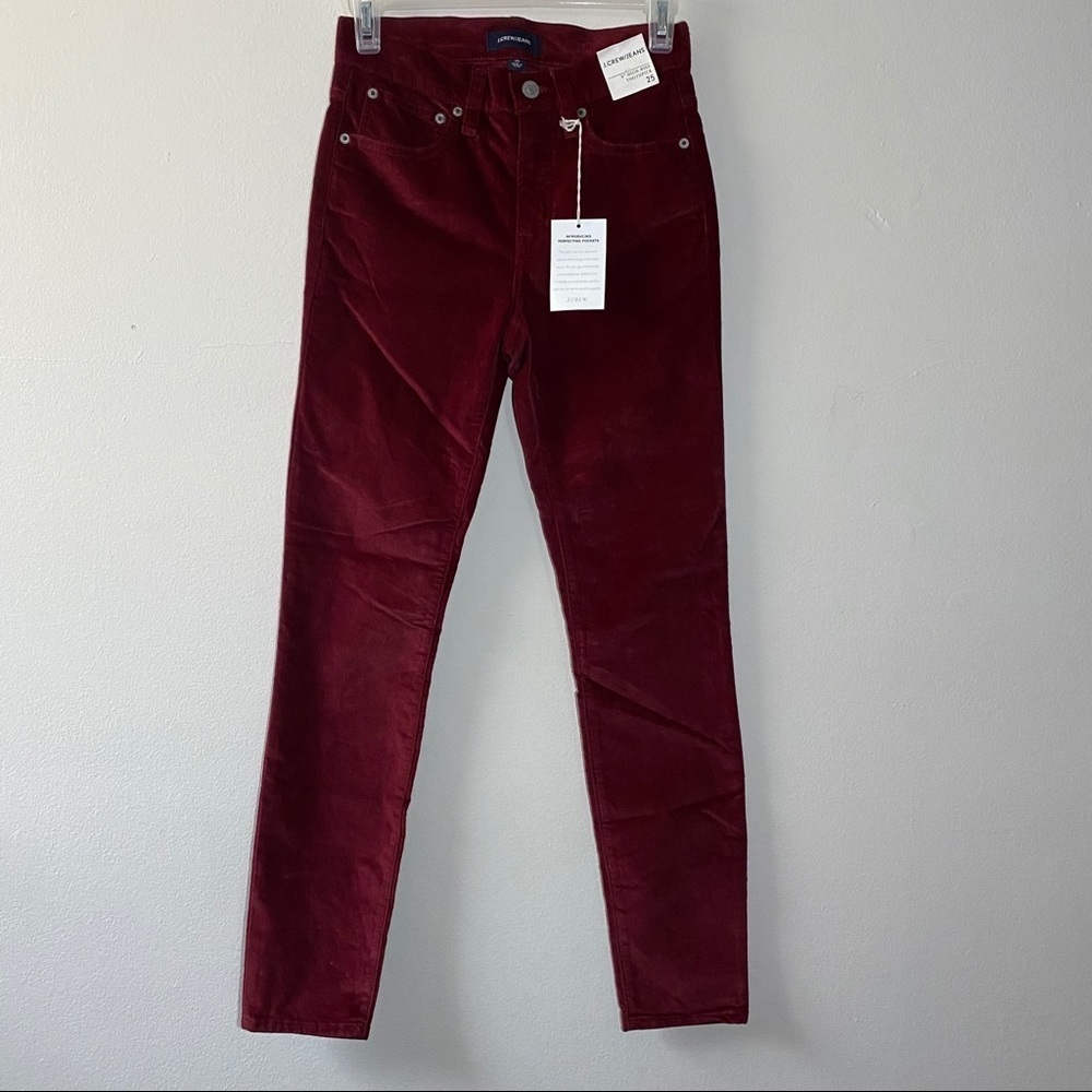 J. Crew Red High Rise Toothpick Pants Size 25 - Picture 13 of 13